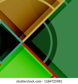 Creative circles geometric abstract background with 3d effect, vector trendy template