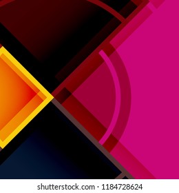 Color de fondo abstracto geométrico de círculos creativos con efecto 3d, plantilla de moda vectorial