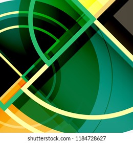 Creative circles geometric abstract background with 3d effect, vector trendy template