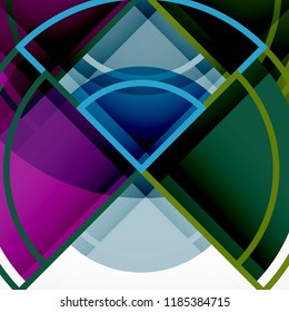 Kreative Kreise geometrischer abstrakter Hintergrund mit 3D-Effekt, Vektorgrafik-Trendvorlage