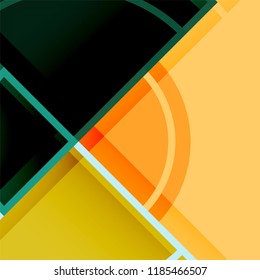 Color de fondo abstracto geométrico de círculos creativos con efecto 3d, plantilla de moda vectorial