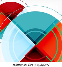 Kreative Kreise geometrischer abstrakter Hintergrund mit 3D-Effekt, Vektorgrafik-Trendvorlage