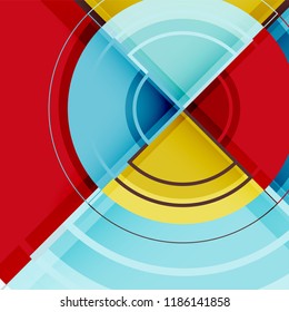 Kreative Kreise geometrischer abstrakter Hintergrund mit 3D-Effekt, Vektorgrafik-Trendvorlage