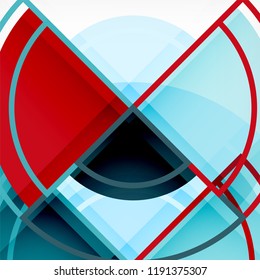 Color de fondo abstracto geométrico de círculos creativos con efecto 3d, plantilla de moda vectorial