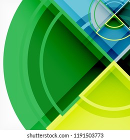 Creative circles geometric abstract background with 3d effect, vector trendy template