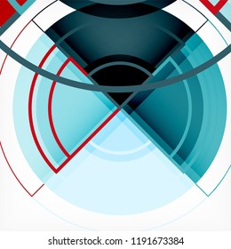 Color de fondo abstracto geométrico de círculos creativos con efecto 3d, plantilla de moda vectorial