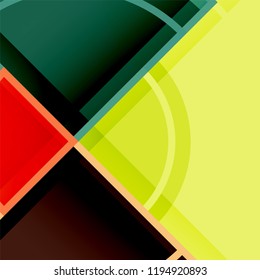 Creative circles geometric abstract background with 3d effect, vector trendy template