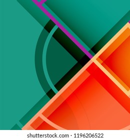 Color de fondo abstracto geométrico de círculos creativos con efecto 3d, plantilla de moda vectorial