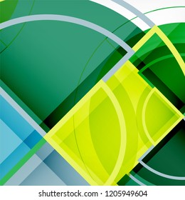 Fundo abstrato geométrico círculos criativos com efeito 3d, modelo de moda vetor