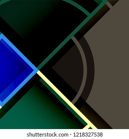 Creative circles geometric abstract background with 3d effect, vector trendy template