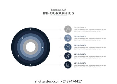 Creative Circular business infographic template layout diagram multipurpose design for presentation