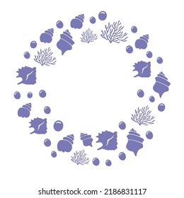 Creative circular frame, minimalist round composition, 	biomorphic sketch