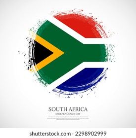 Creative kreisförmige Pinselspitze-Fahne mit kreativem kreisförmigem Grungy auf solidem Hintergrund