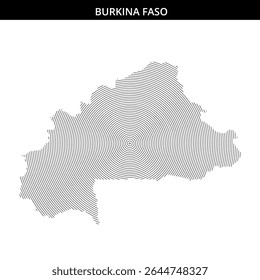Creative circular pattern showcasing the outline of Burkina Faso.