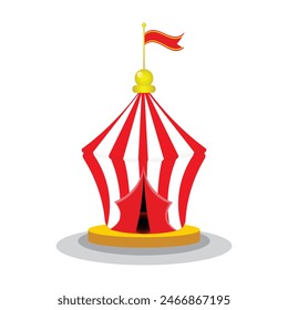 Creative circus tent vector art illustration.