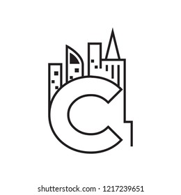Creative City Font Illustration