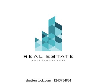 Creative city logo design in modern style and colors