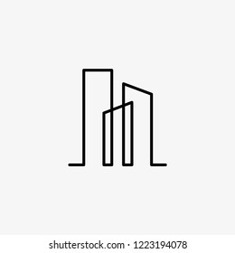 Creative City Smart logo detailing in white background. Line icon design vector illustration template.
