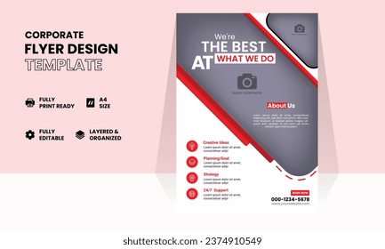 Creative and clean brochure design, cover modern layout, annual report, poster, flyer template in A4