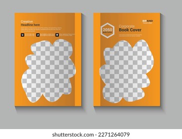 Creative and clean business book cover design template
