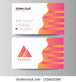 Creative and Clean Business Card design. Flat Design Vector Illustration. visiting card