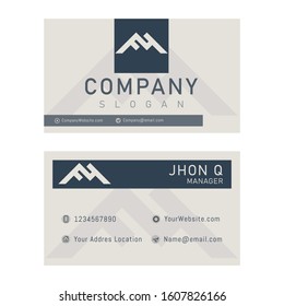 Creative and Clean business card design vector illustration. Fully editable designs for corporate, real estate, finance, start up, and technology brands.