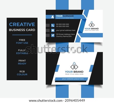 creative and clean business card design template