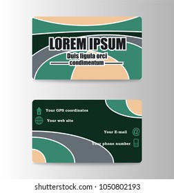 Creative and Clean Business Card Template. Flat Design Vector Illustration. Stationery Design