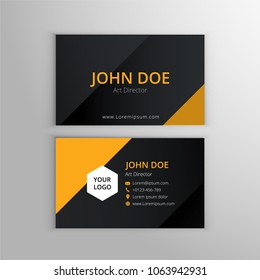 Creative and Clean Business Card Template. Flat Design Vector Illustration. Stationery Design