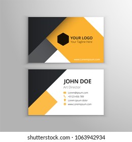 Creative and Clean Business Card Template. Flat Design Vector Illustration. Stationery Design
