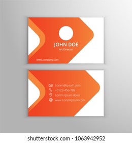 Creative and Clean Business Card Template. Flat Design Vector Illustration. Stationery Design