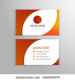 Creative and Clean Business Card Template. Flat Design Vector Illustration. Stationery Design