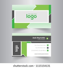 Creative and Clean Business Card Template. Flat Design Vector Illustration. Stationery Design