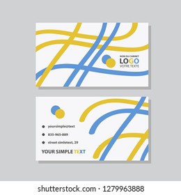Creative and Clean Business Card Template. Flat Design Vector Illustration. Stationery Design