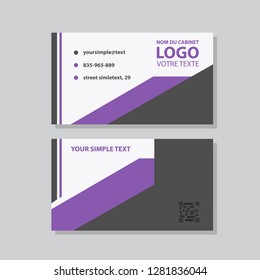 Creative and Clean Business Card Template. Flat Design Vector Illustration. Stationery Design