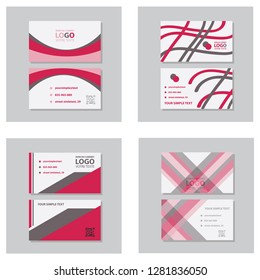 Creative and Clean Business Card Template. Flat Design Vector Illustration. Stationery Design