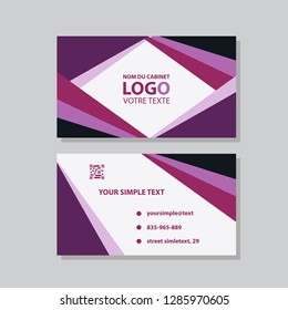 Creative and Clean Business Card Template. Flat Design Vector Illustration. Stationery Design