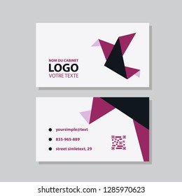 Creative and Clean Business Card Template. Flat Design Vector Illustration. Stationery Design