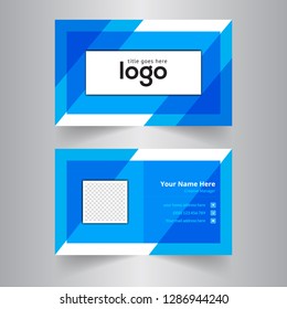 Creative and Clean Business Card Template. Flat Design Vector Illustration. Abstract Design - Vector