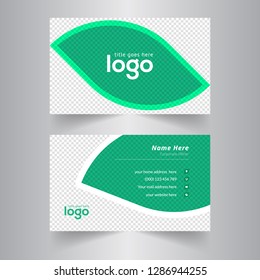 Creative and Clean Business Card Template. Flat Design Vector Illustration. Abstract Design - Vector