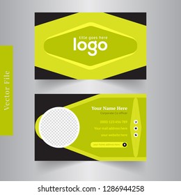 Creative and Clean Business Card Template. Flat Design Vector Illustration. Abstract Design - Vector