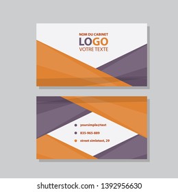 Creative and Clean Business Card Template. Flat Design Vector Illustration. Stationery Design