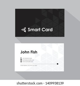 Creative and Clean Business Card Template. Flat Design Vector Illustration. Stationery Design - Vector