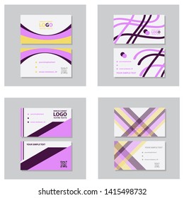 Creative and Clean Business Card Template. Flat Design Vector Illustration. Stationery Design