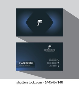 Creative and Clean Business Card Template. Flat Design Vector Illustration. Stationery Design