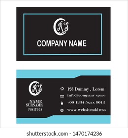 Creative and Clean Business Card Template. Flat Design Vector Illustration. Stationery Design