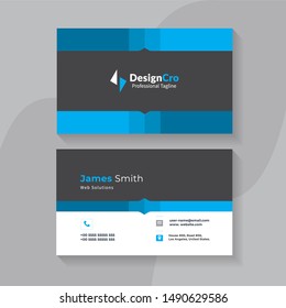 Creative and Clean Business Card Template. Flat Design Vector Illustration. Stationery Design