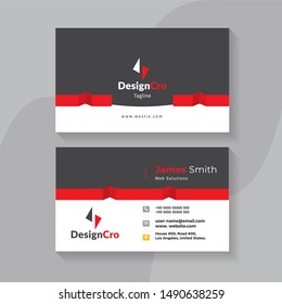 Creative and Clean Business Card Template. Flat Design Vector Illustration. Stationery Design