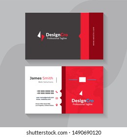 Creative and Clean Business Card Template. Flat Design Vector Illustration. Stationery Design