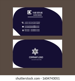 Creative and Clean Business Card Template with Material Design Abstract Colorful Background